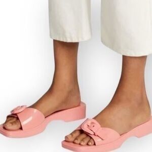 Veronica Beard Davina Jelly Sandal in Dragon Fruit